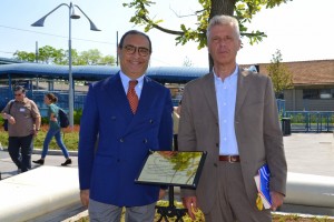 il rabbino capo di Bologna Alberto Sermoneta e Franco Perlasca
