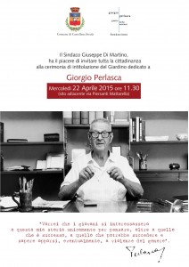 locandina inaugurazione giardini Giorgio Perlasca a Castellana Sicula